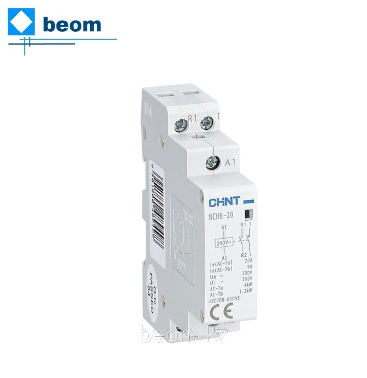 Контактор модульный CHINT NCH8-20/20 ( 20A | Тип контактов 2НО | AC220/230В 50Гц), фото 1