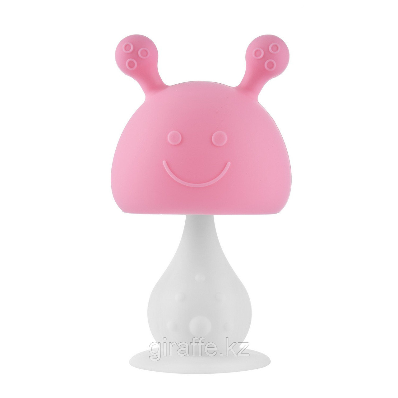 Прорезыватель универсальный на держателе MUSHROOM от ROXY-KIDS, цвет розовый, фото 1