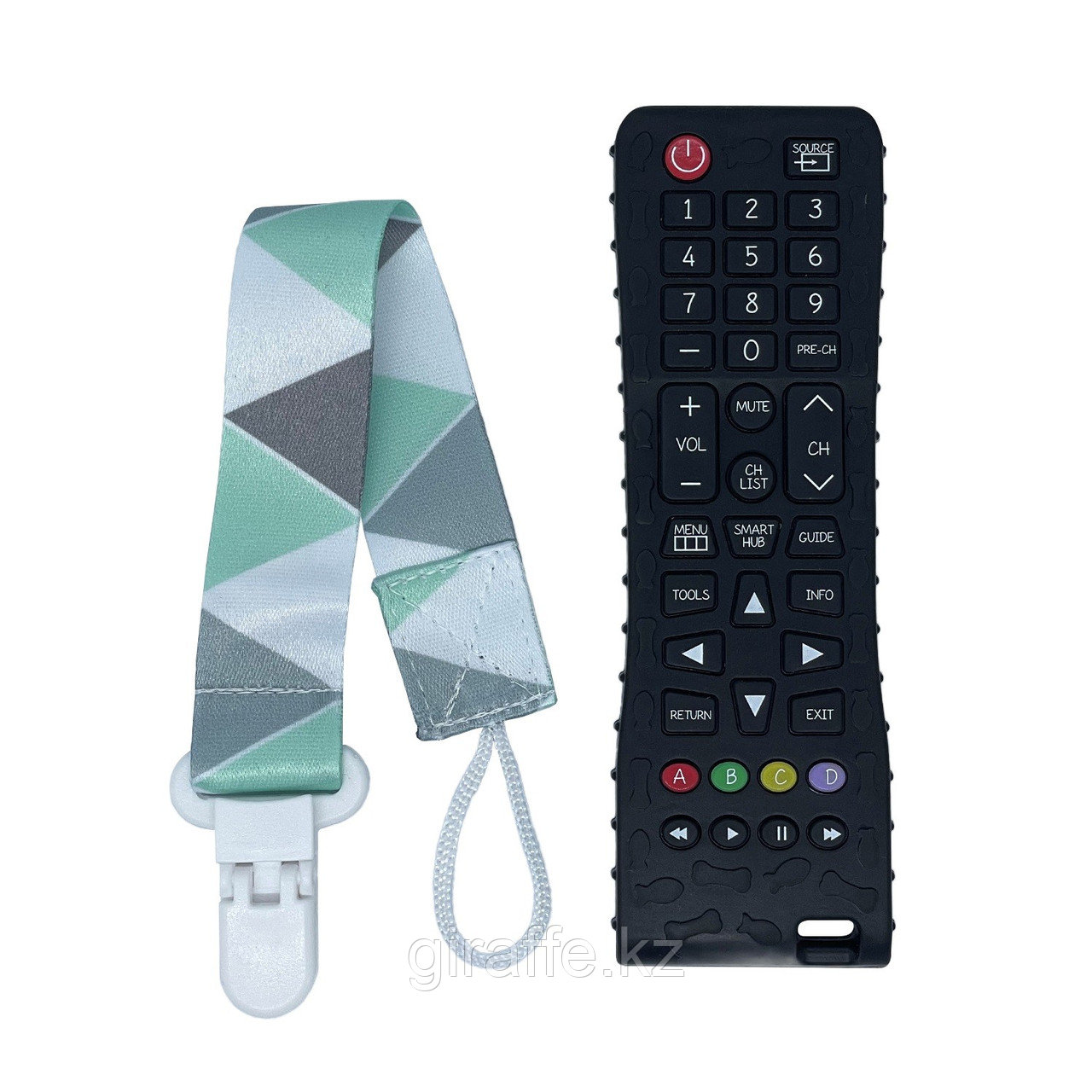 Прорезыватель «Пульт от телевизора» большой с держателем от ROXY-KIDS, фото 1