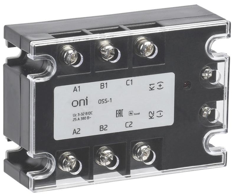 Реле твердотельное OSS-1 25А 3NO Uупр.=3...32ВVDC ONI, фото 1