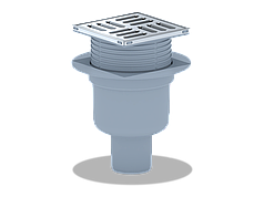 TA5702 Трап вертикальный АНИ 50 н/ж решетка 10*10  **