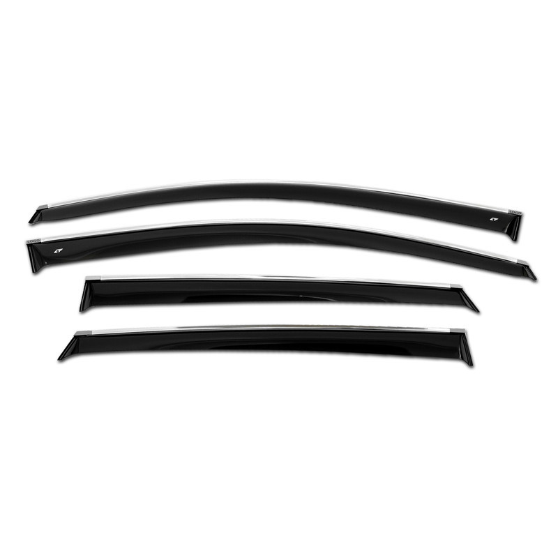Дефлекторы окон Kia Carnival 2014-2020 с хромированным молдингом