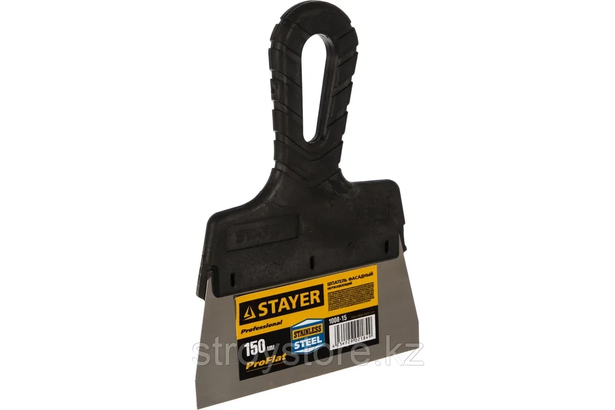 Шпатель фасадный , пластиковая ручка, нержавеющий, STAYER PROFESSIONAL ProFLat 150 мм