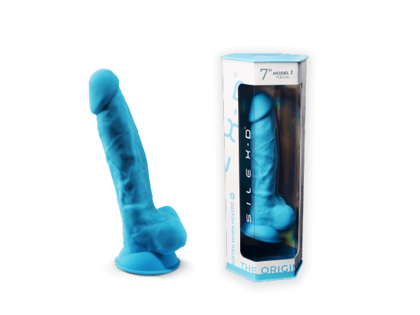 Фаллоимитатор с двойной плотностью Model 1 от SILEXD голубой (17,6*3,5 см.), фото 1