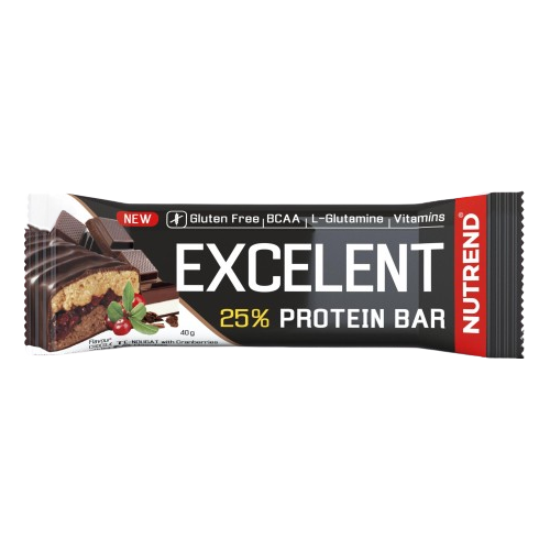 NUTREND протеиновый батончик EXCELENT DOUBLE 40 г (шоколад + клюква)
