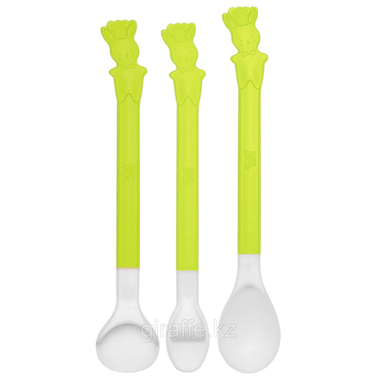 Набор детских ложек для первого прикорма BUNNY COOK от ROXY-KIDS, цвет зеленый, фото 1
