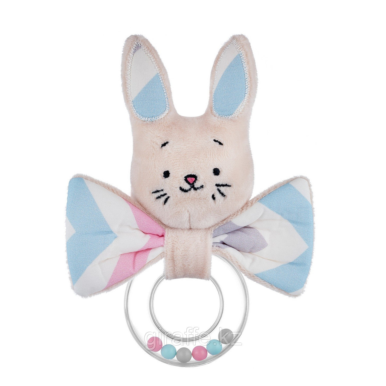 Погремушка с колечком FUNNY BUNNY от ROXY-KIDS, рисунок зигзаг, фото 1