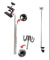 Штатив для в/в систем и капельниц, на струбцине