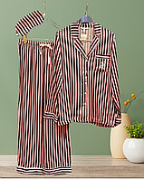 Пижама хлопковая "Victoria's Secret", с длинным рукавом и штанами, в полоску.