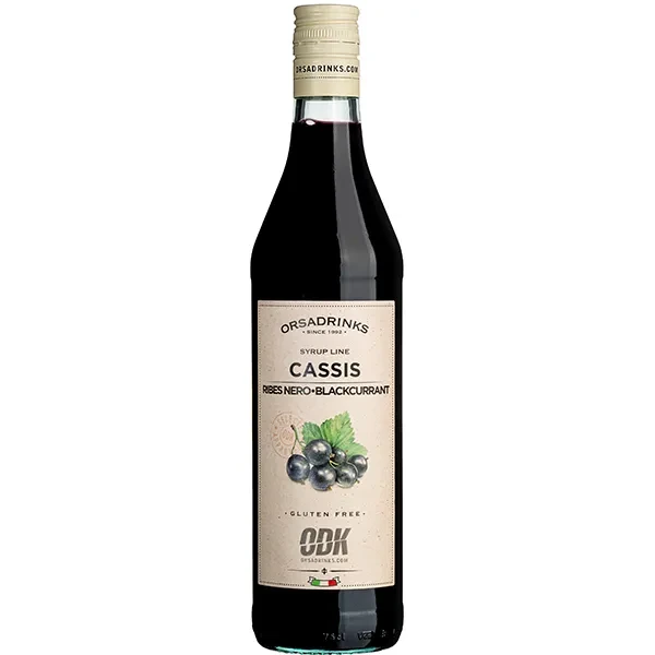 Сироп «Черная Смородина» ODK стекло 0,75л D=65,H=305мм синий, фото 1