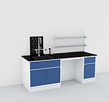 Лабораторные столы с раковиной, полками и шкафом, фото 2