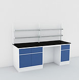 Лабораторные столы с раковиной, полками и шкафом, фото 6