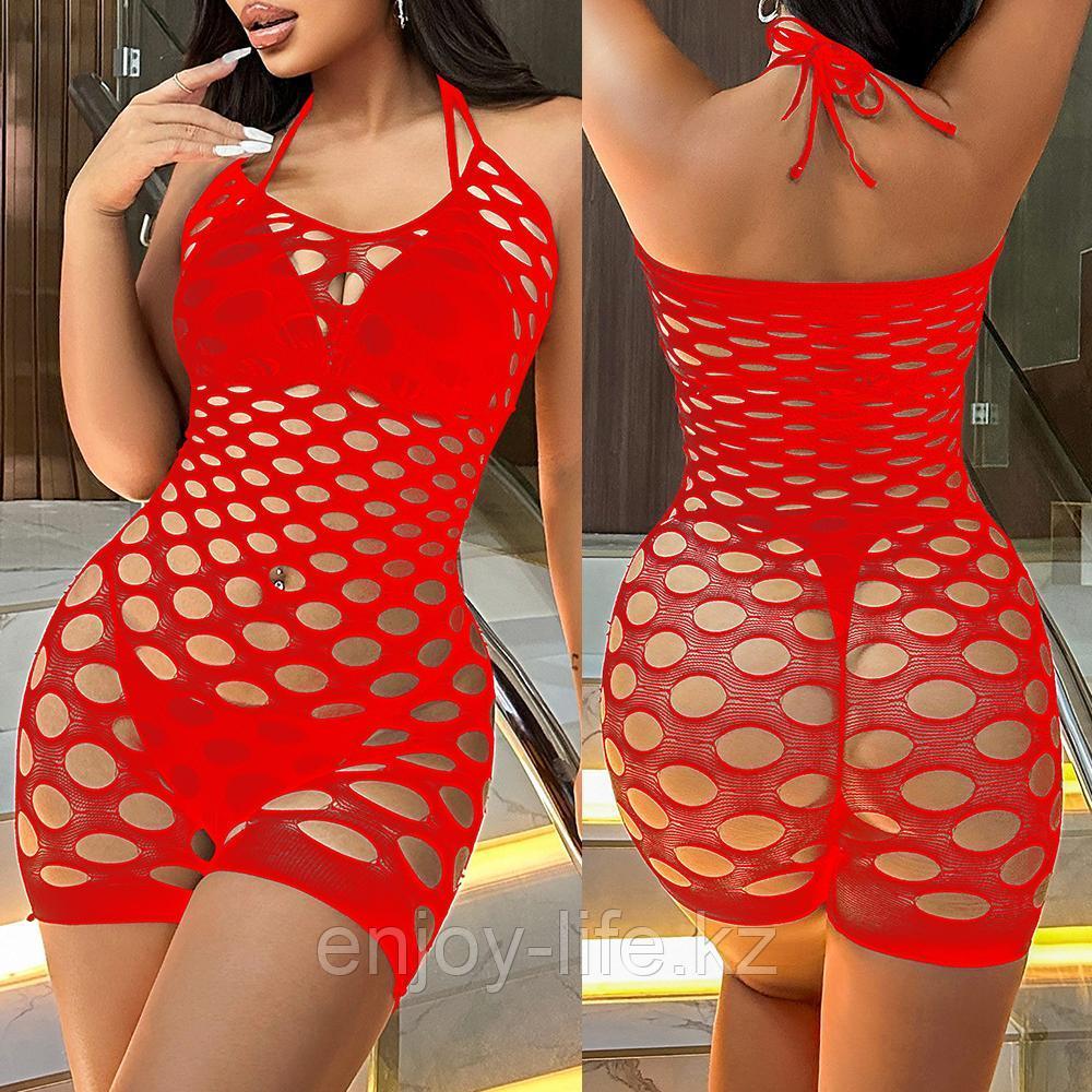 Мини-платье в крупную сеточку., фото 1