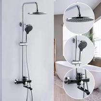Душевая стойка Frap F2442 Чёрный/хром, фото 4