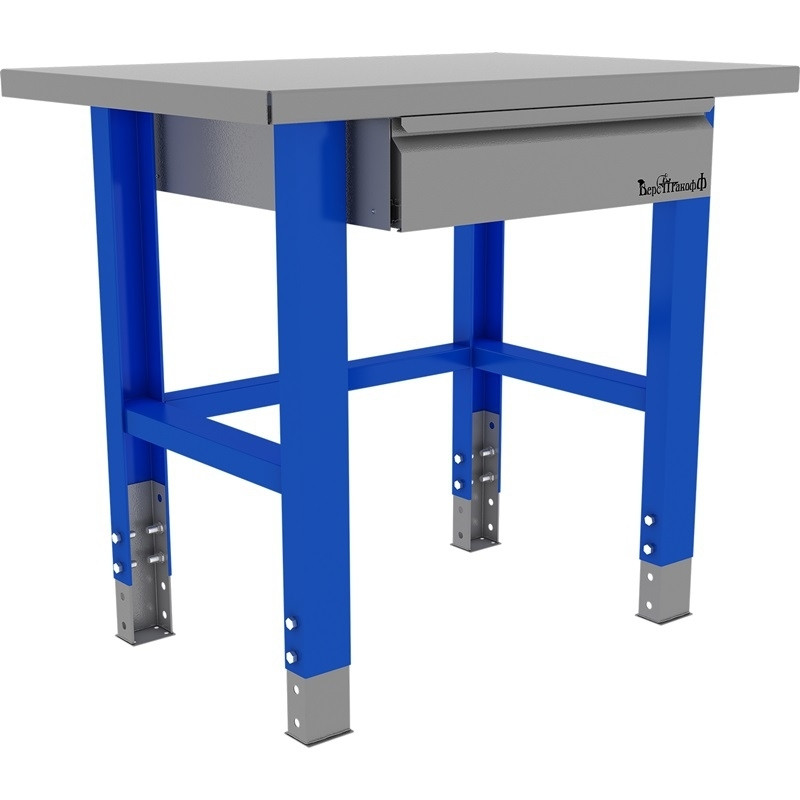 Стол металлический промышленный 1000 мм PROFFI-СМP 1 выдвижной ящик - фото 1 - id-p121627841