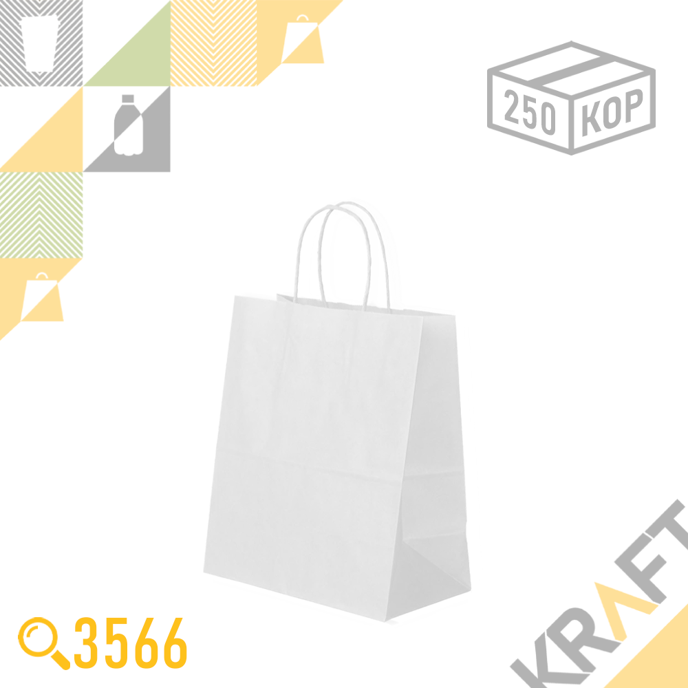 Бумажный пакет RETAIL BAG (Крученая ручка) 220x120x275 (80гр) (250шт/кор)