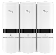 Настенный тройной дозатор для душевых BREEZ S-8163 белый (480x3) мл., фото 3