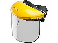 Щиток защитный лицевой, ударопрочный экран 200х400мм, из поликарбоната 1мм, с храповиком, STAYER