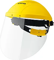 Щиток защитный лицевой, ударопрочный экран 200х400мм, из поликарбоната 1мм, с храповиком, STAYER