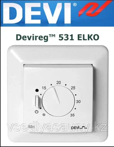 Механический терморегулятор Devi Devireg™ 531 сдатчиком воздуха 15А.