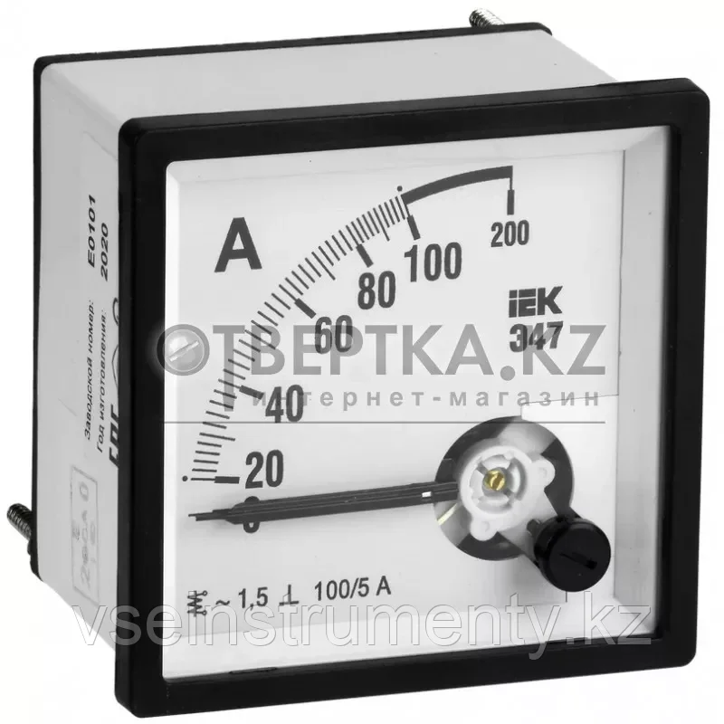 Амперметр IEK Э47 100/5А кл. точн. 1,5 IPA20-6-0100-E, фото 1