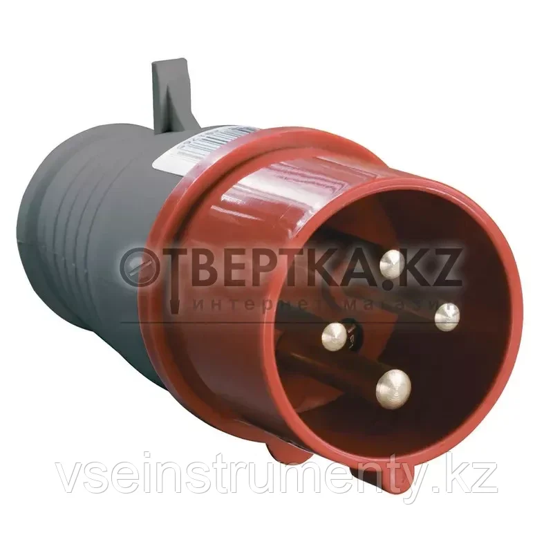 Вилка IEK ССИ-014 16А-6ч 380В 3P+PE IP44 PSR02-016-4, фото 1