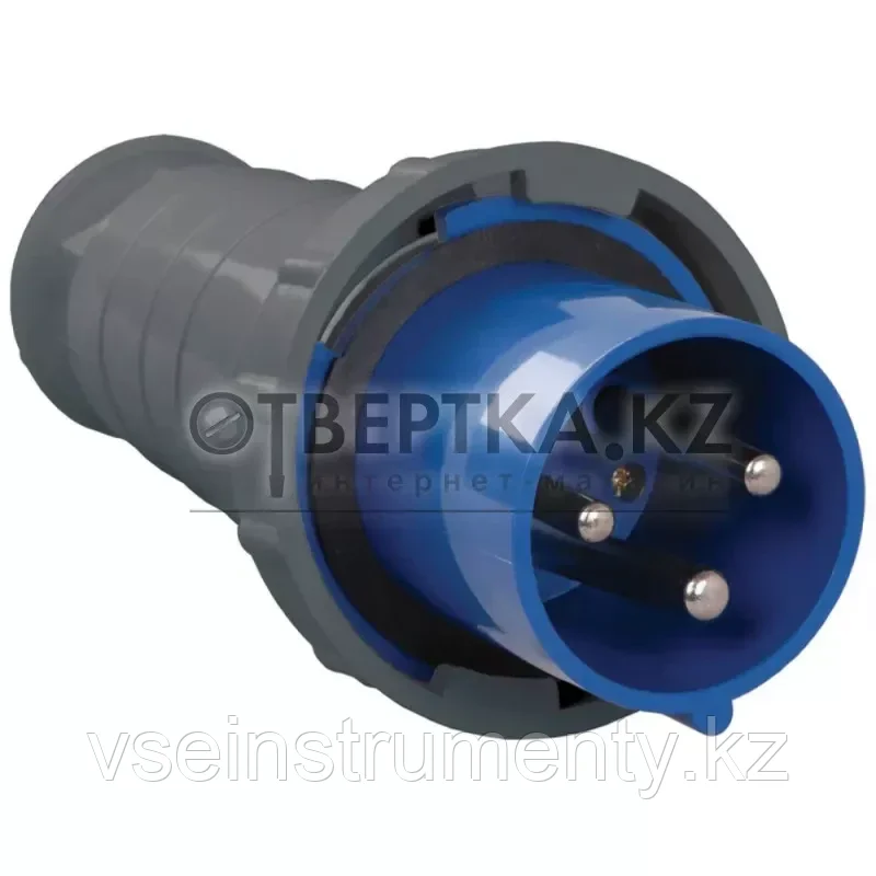 Вилка перенос. IEK ССИ-033 63А-6ч 220В 2P+PE IP54 PSR01-063-3, фото 1