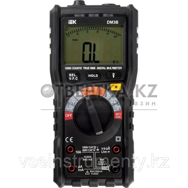 Мультиметр цифровой IEK DM3B A2L5-DM12-03, фото 1