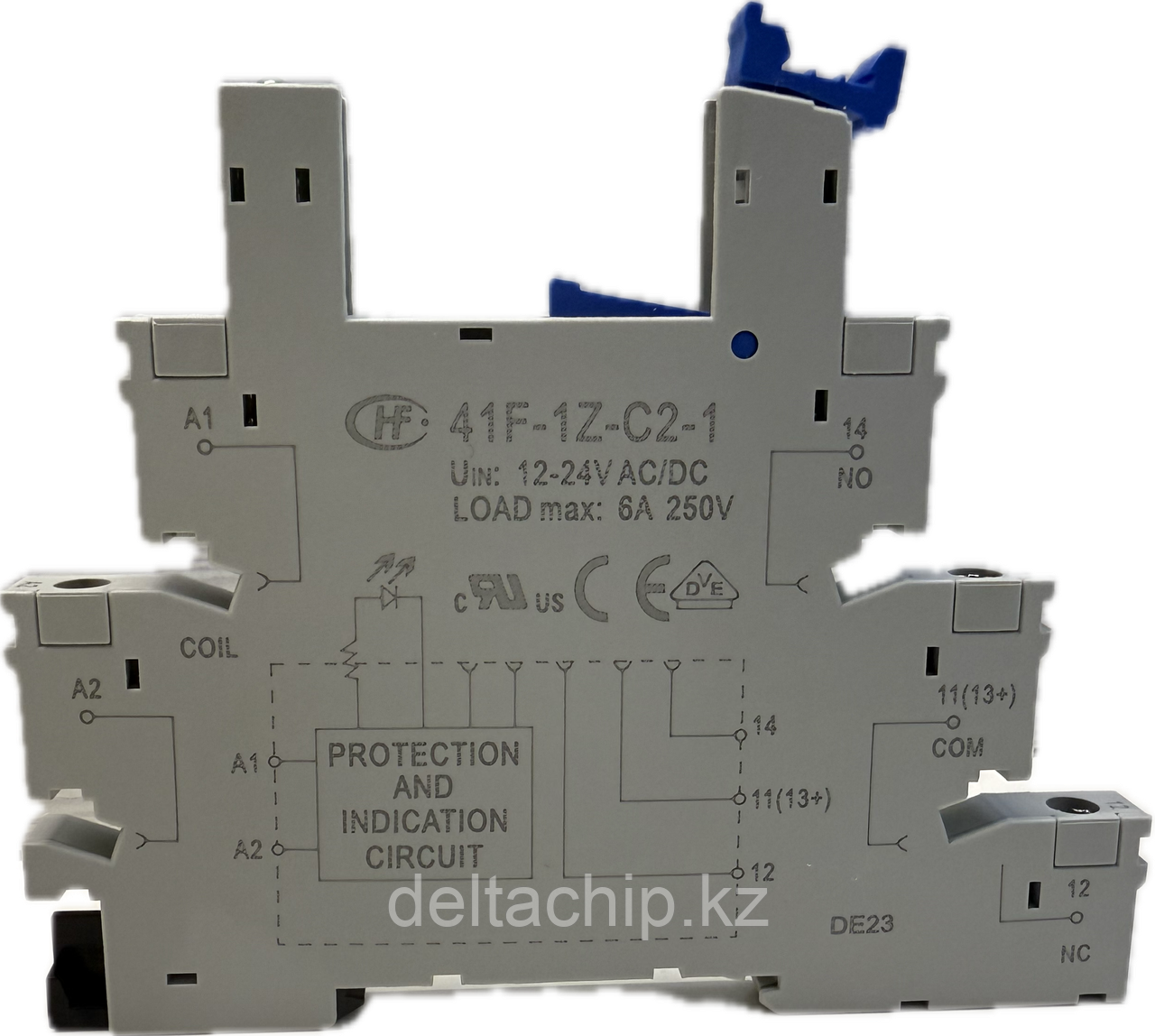 41F-1Z-C2-1 Колодка под реле на 1 группу контактов плоская DIN