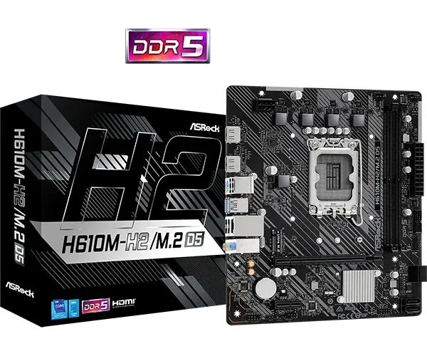 Материнская плата ASRock H610M-H2/M.2 D5, фото 1