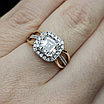 Золотое кольцо 585пр с lab grown бриллиантами 2.01Сt VVS1/H 0.36ct VVS1/F, EX 17.5p, фото 7