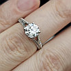 Золотое кольцо 585пр с lab бриллиантами 1.02Сt VVS1/F 0.35Ct VVS1/F EX 15.5p, фото 6