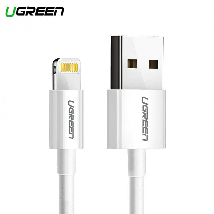 ugreen Кабель Ugreen US155 Lightning To USB 2.0 A Male Cable/White 1M, 20728