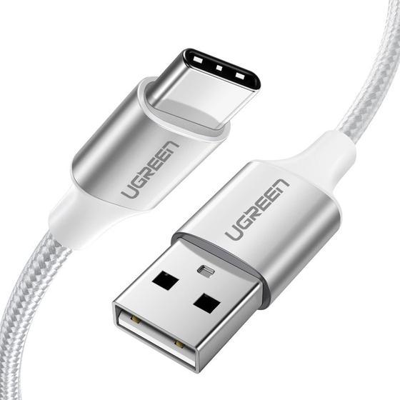 ugreen Кабель UGREEN US288 USB-A 2.0 to USB-C Cable Nickel Plating Aluminum Braid 1.5m (White)