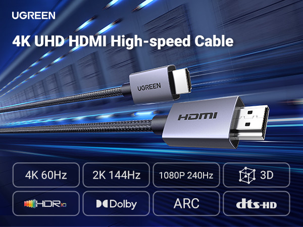 ugreen Кабель Ugreen HD153 HDMI 4K Cable 1m 25297