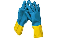 Перчатки латексные, хозяйственно-бытовые с неопреновым покрытием, STAYER Dual Pro р.L