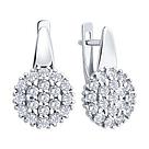 Серьги из серебра с фианитами SOKOLOV 94027120 вставка, фото 2