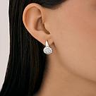 Серьги из серебра с фианитами SOKOLOV 94027120 вставка, фото 3