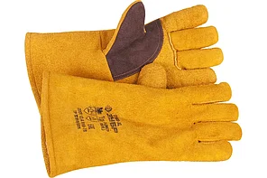 Краги термостойкие, для сварки и тяжелых механических работ, утепленные спилковые, ЗУБР 50 мм