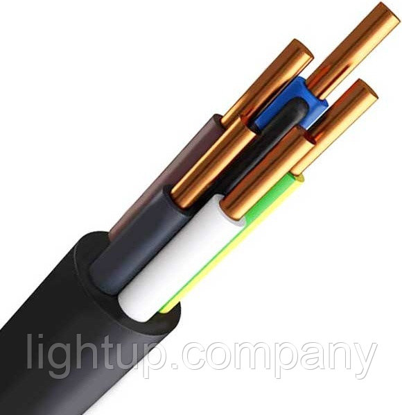 Кабель ВВГнг(А)- LS 5х 6 0,66 кВ ГОСТ, фото 1