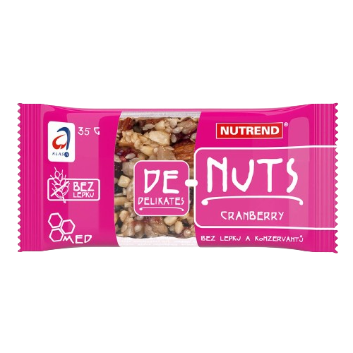 Батончик NUTREND, энергетический DENUTS, 35 г, клюква, фото 1
