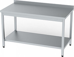 Рабочий стол из нержавеющей стали с одной полкой AISI 430 1000x600x850mm