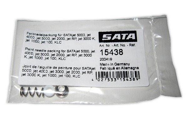 SATA 15438 комплект уплотнения окрасочной иглы (сальник, пружина, прижимная гайка)