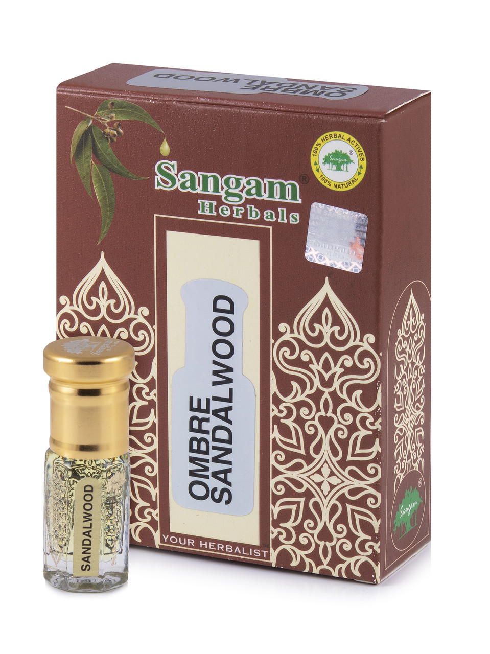 Духи масленые OMBRE SANDALWOOD (Омбре Сандал) 3 мл,Sangam Herbals