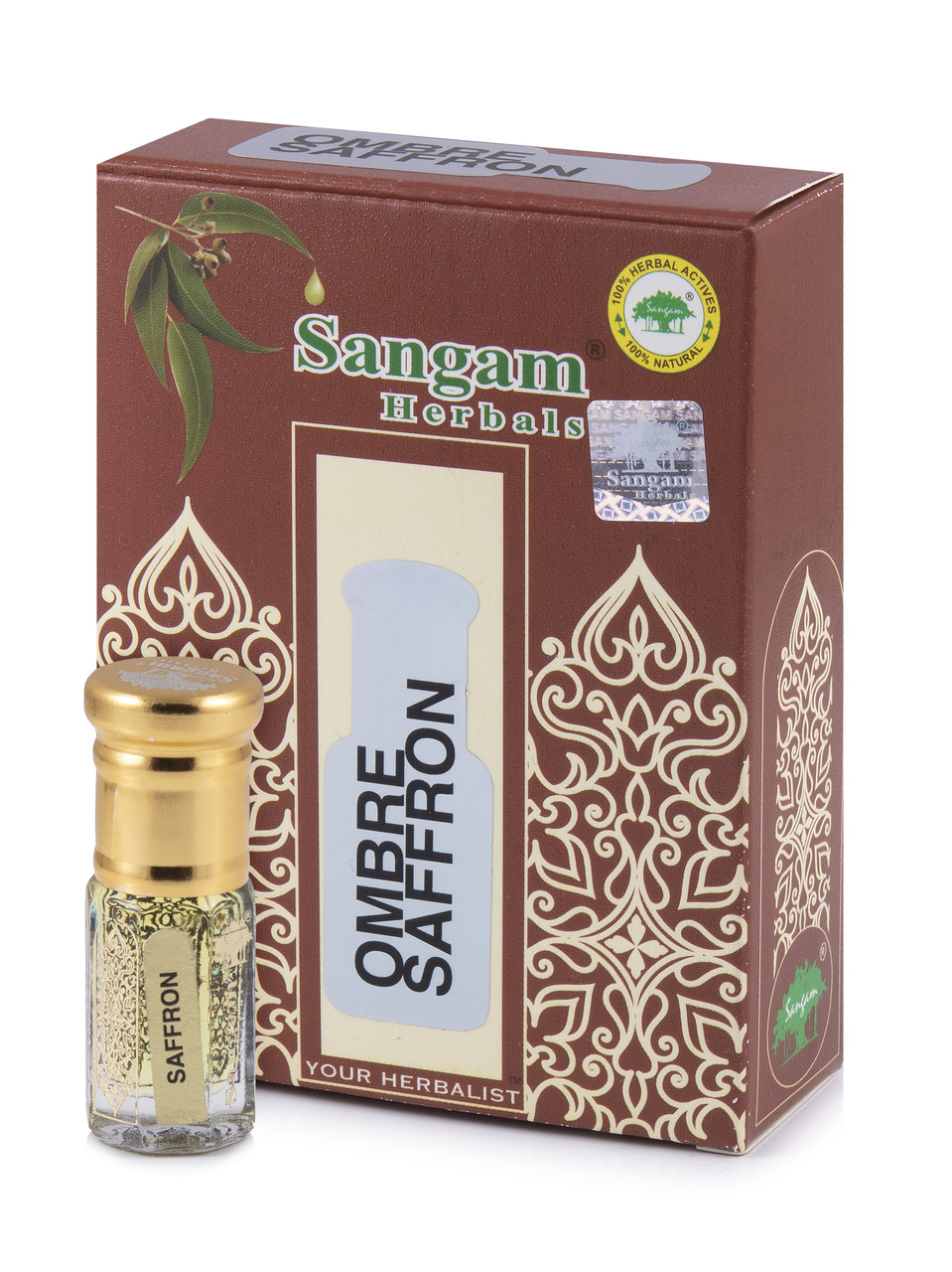 Духи масленые OMBRE SAFFRON (Омбре Шафран) 3 мл, Sangam Herbals