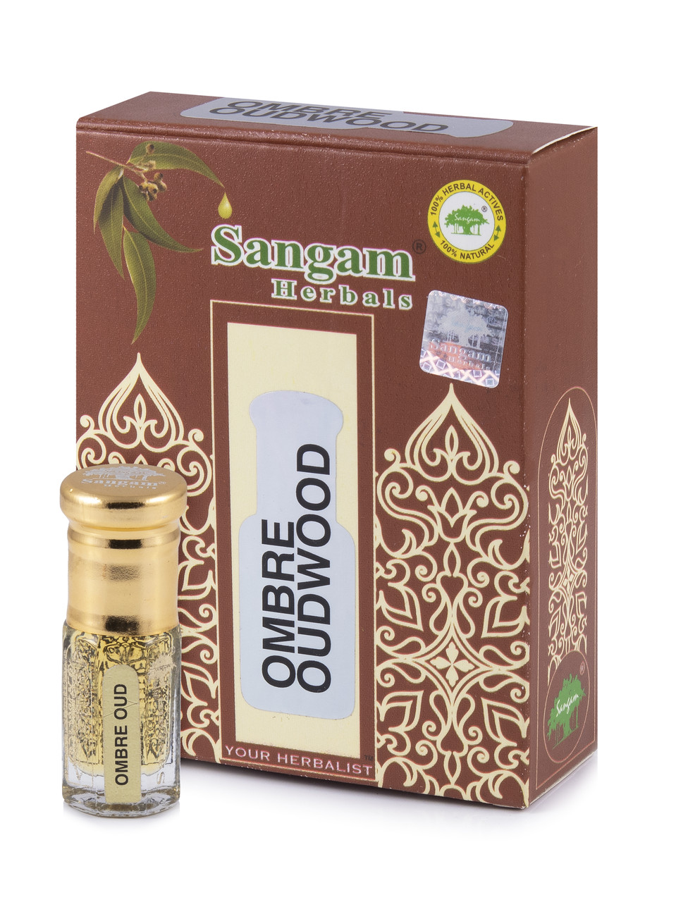 Духи масленые OMBRE OUDWOOD (Омбре Оуд) 3 мл, Sangam Herbals, фото 1