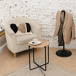 Стол кофейный Ника Haushalt HHST3, умбра/черный