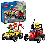 LEGO City Гоночные машинки: Пицца против пожарной машины 60458