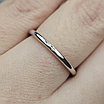 Обручальное кольцо 15,8р 1.58 гр, серебро 925 пр, бриллиант 0,005Ct VVS1/F EX, фото 2