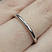 Обручальное кольцо 15,8р 1.58 гр, серебро 925 пр, бриллиант 0,005Ct VVS1/F EX, фото 3